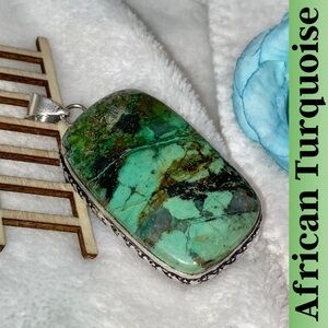 Fabulous African Turquoise Gemstone Handmade Pendant